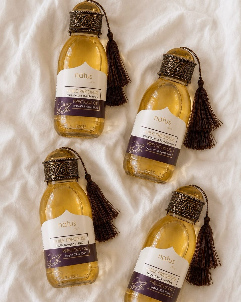 Huiles précieuses à l'huile d'argan Natus